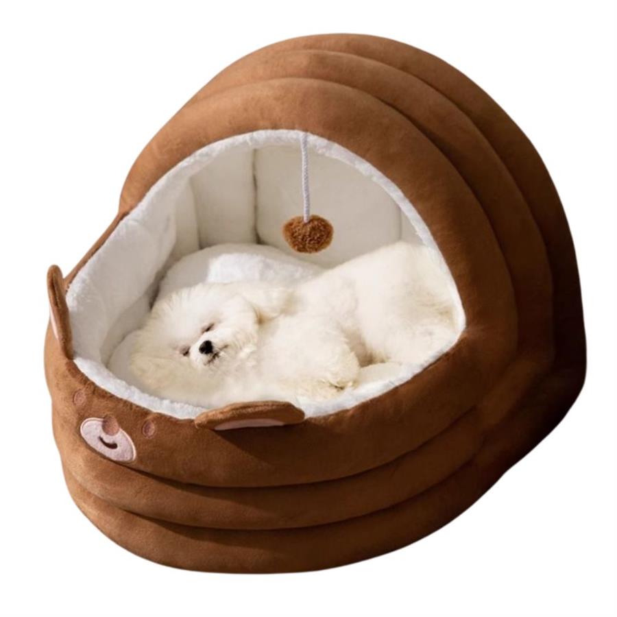 Cama Cucha Semicerrada Deutech Mascotas Pequeñas Marrón -52X50X40Cm