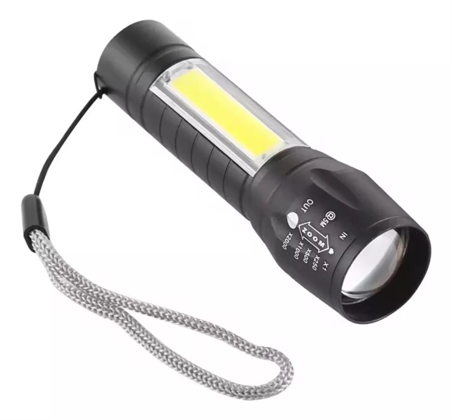 LINTERNA DEUTECH 1402 MINI TACTICA LED ALUMINIO RECARGABLE USB 200L 100M C/ESTUCHE