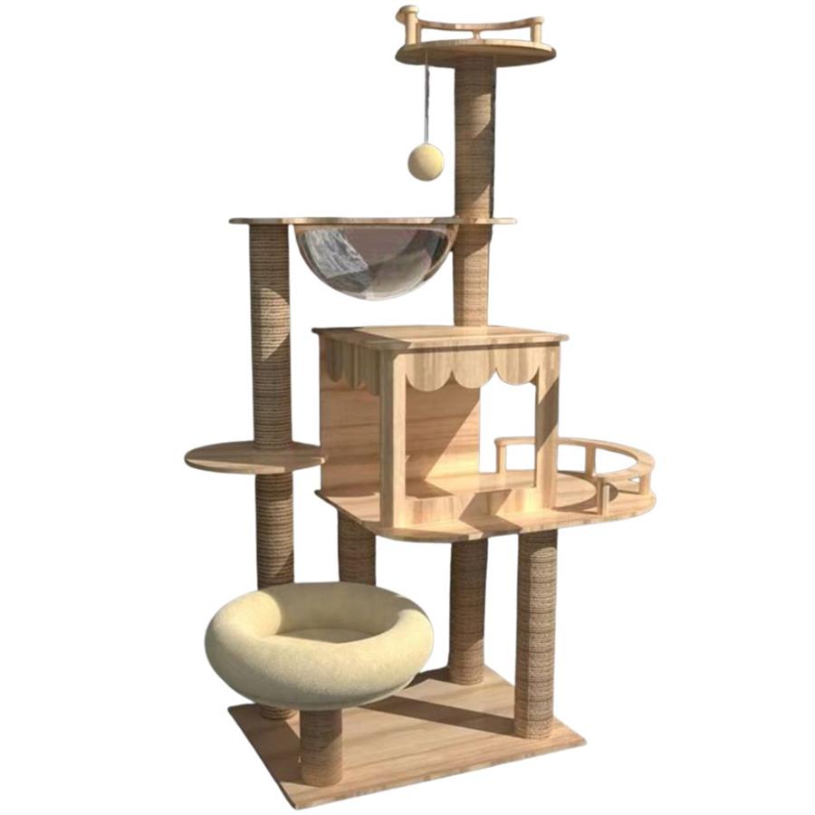 Rascador Torre Gimnasio Deutech Para Gatos 60x40x132Cm