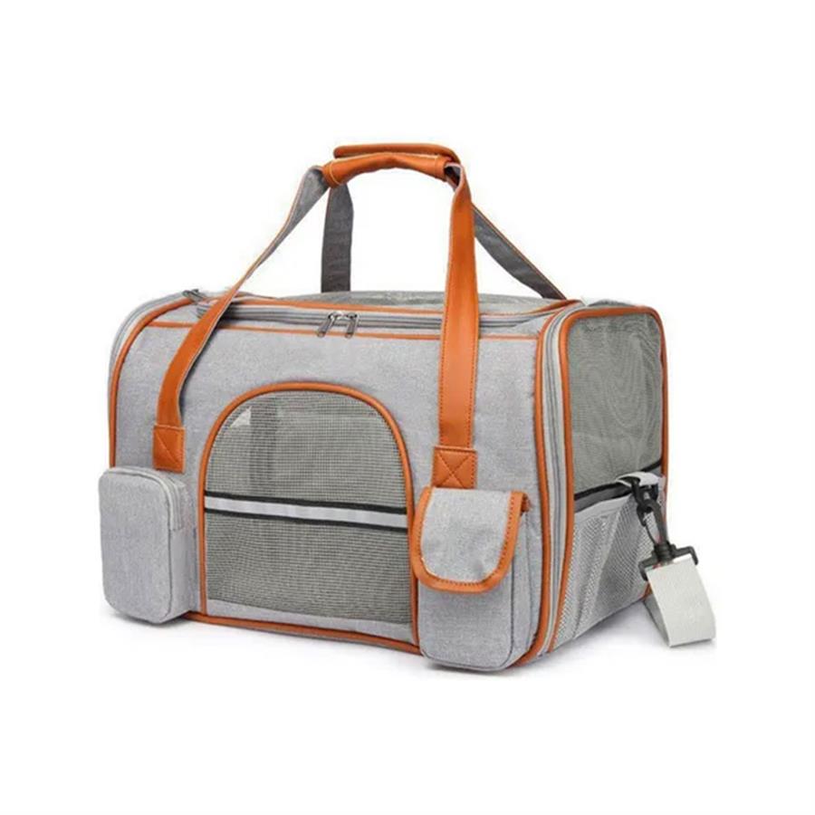 Bolso Transportador Deutech Mallado Gris y Naranja