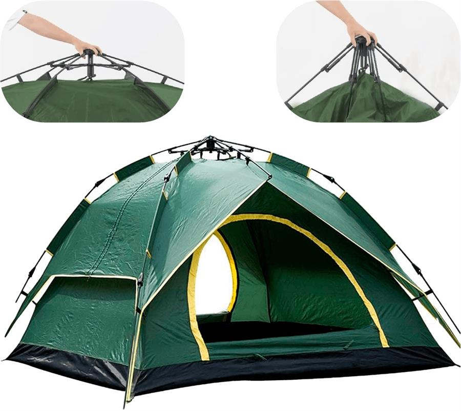 CARPA AUTOARMABLE POP UP DEUTECH SC-A11 3-4 PERSONAS 200X200X130 VERDE MILITAR
