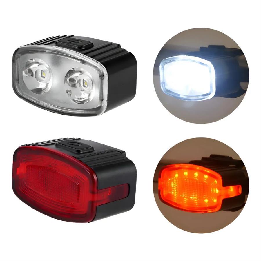 Kit Luces Led Recargables Usb Deutech Bici Delantera Trasera