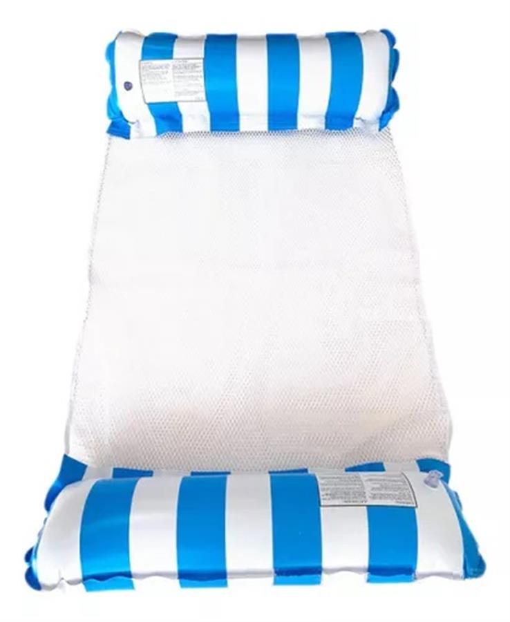 INFLABLE HAMACA SOFA DEUTECH AZUL Y BLANCO