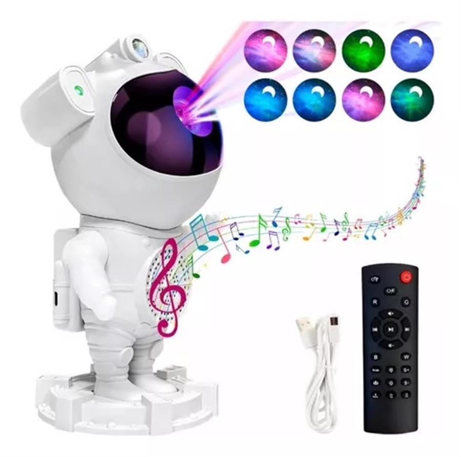 LAMPARA PROYECTOR ASTRONAUTA 237055 GALAXIA USB C/CONTROL Y PARLANTE BT