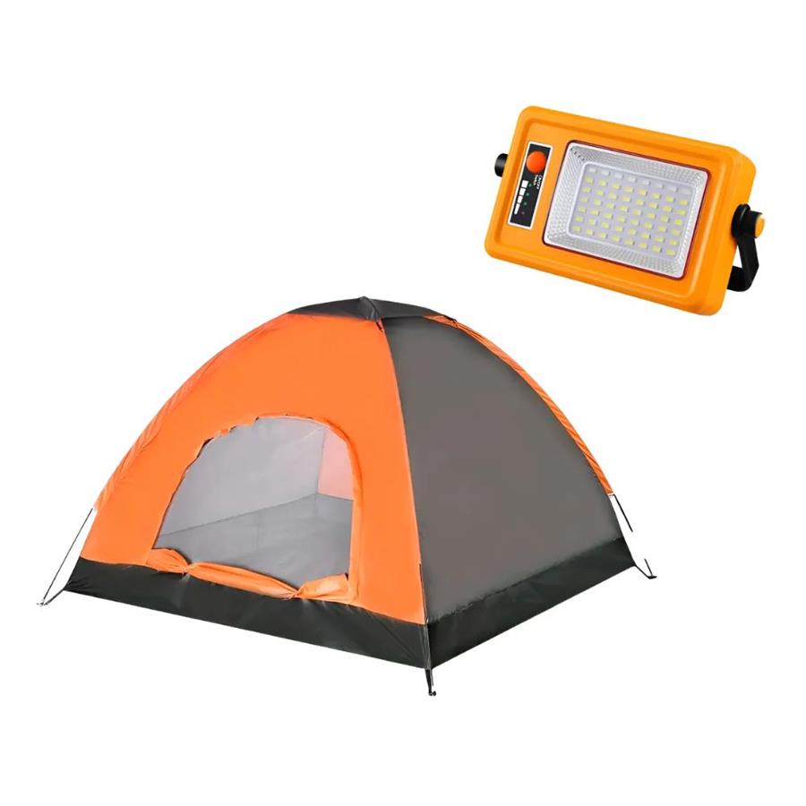 CARPA 4 PERSONAS DEUTECH 2X2X1.3 + LAMPARA LED POWER BANK