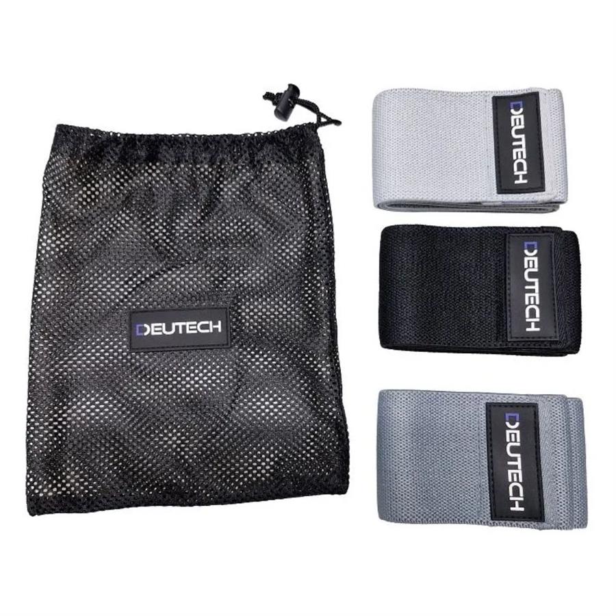 Kit Bandas Elasticas De Entrenamiento Isometricas 3 Intensidades Grises