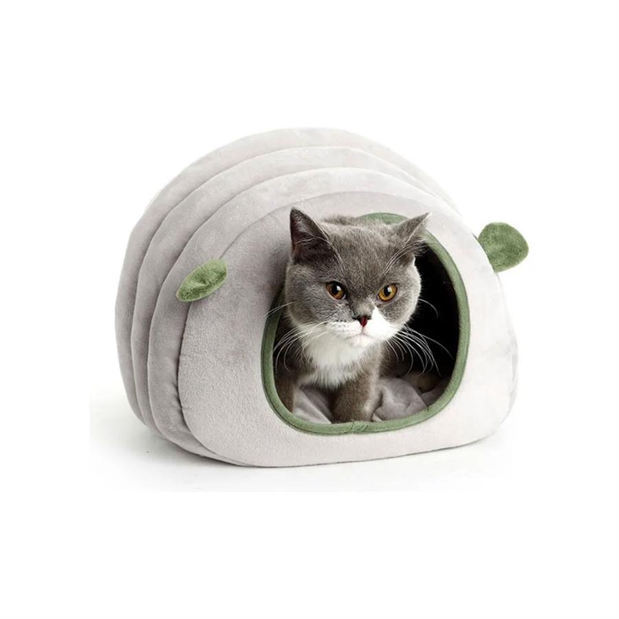 Cama Cucha Semicerrada Redonda Deutech para Mascotas Pequeñas