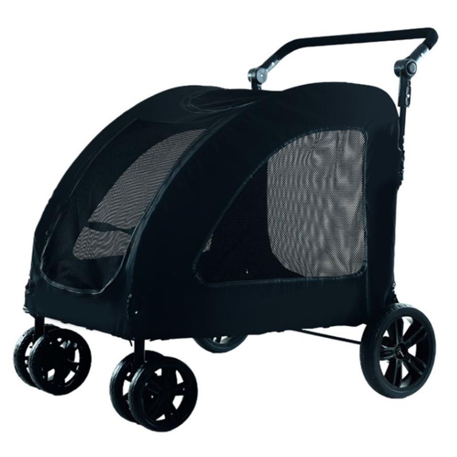 Cochecito De Paseo Deutech Para Mascotas Hasta 15Kg - 125X65X108Cm Negro