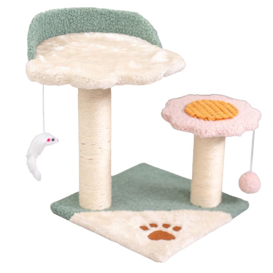 Rascador Chico Mini Torre Con Cama Deutech Para Gatos 30x30x42