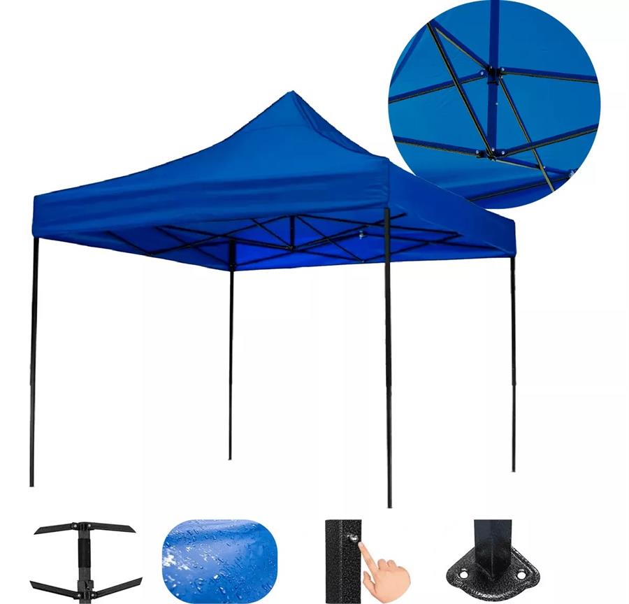 GAZEBO PLEGABLE DEUTECH DS-512 3X3 AZUL