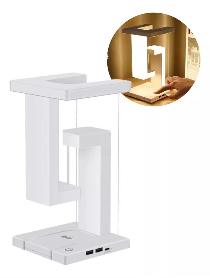 LAMPARA VELADOR 249521 LEVITANTE USB BLANCA